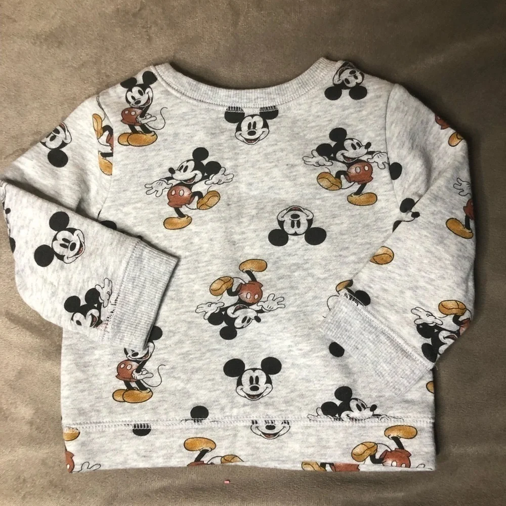 Disney Jumping Bean 6M Mickey Mouse Gray Long Sleeve